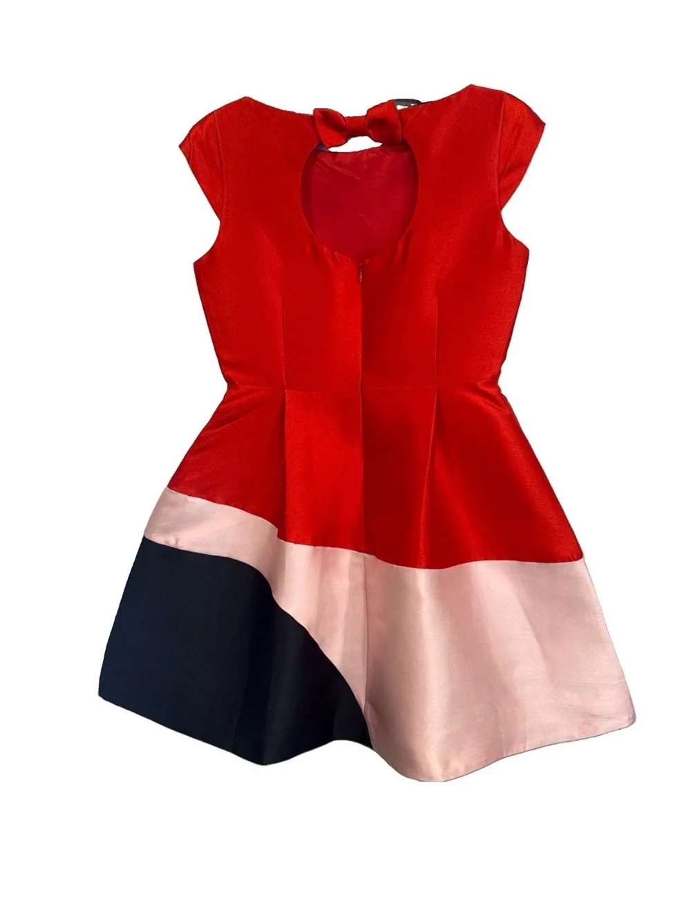 kate spade Red, Pink & Black Colorblock Fit-and-Flare Dress